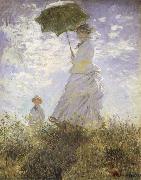 Claude Monet The Walk,Lady iwth Parasol oil painting reproduction